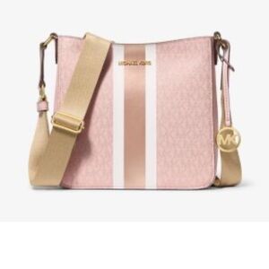 NWT Michael Kors Pink Crossbody Bag with Gold Accents